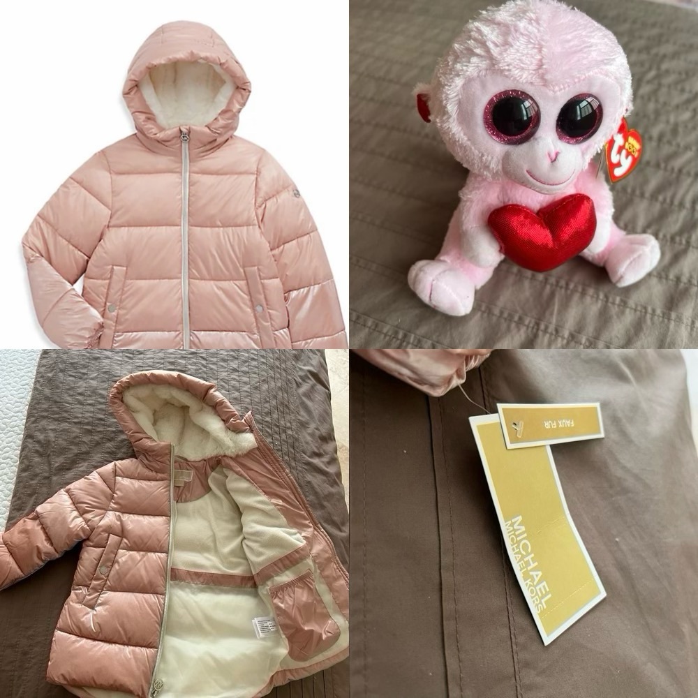 🔥SALE 50% OFF🔥NWT  Michael KorsGirl's Faux Fur Lined Walker Puffer Coat size 4